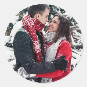 Adesivo Foto de Natal do Casal Personalizado