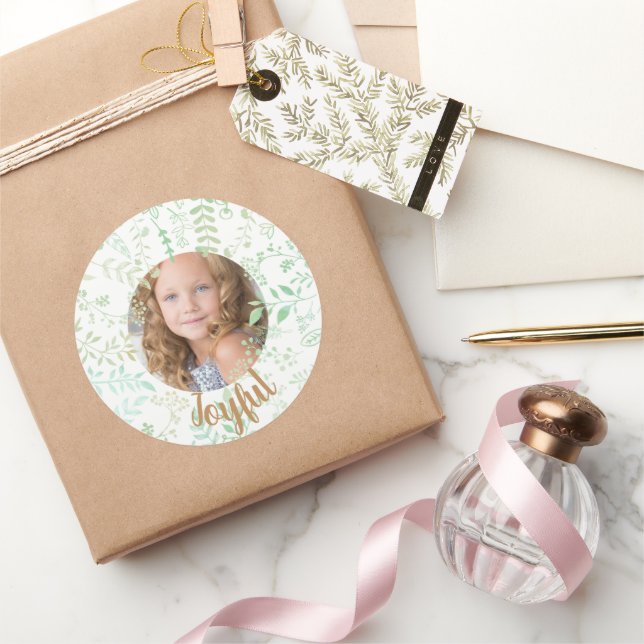 Adesivo Foto de Natal Feliz e Feliz (Presentear)