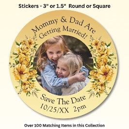 Adesivo Foto De Seus Filhos Pai De Mãe Casando