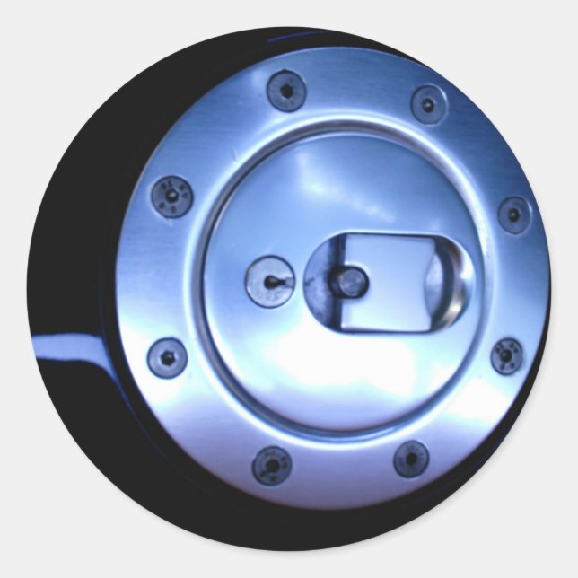 Adesivo Foto do Boné de combustível Black Silver Motocicle (Frente)