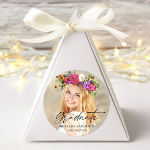 Adesivo Foto do Formando de Script de Tinta Moderna de Cal