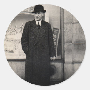Adesivo foto do homem da dapper dos anos 30