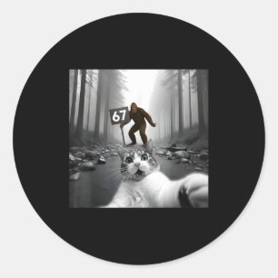 Adesivo Foto engraçada de gato com Bigfoot 67 Seis Sete Me