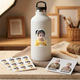 Adesivo Foto Engraçada do Bebê Personalizada Vovô Vovó Mam