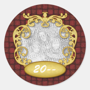 Adesivo Foto feita sob encomenda vermelha do primeiro