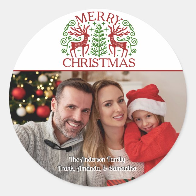 Adesivo Foto Feliz Natal (Frente)
