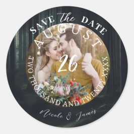 Adesivo Foto Imagem Casamento Save the Date Moderna 