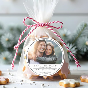 Adesivo Foto Mínima Moderna Preto Branco Salvar A Data