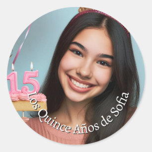 Adesivo Foto Nombre Fiesta de Quince Años