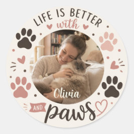 Adesivo Foto & Nome Personalizados para Amantes de Animais