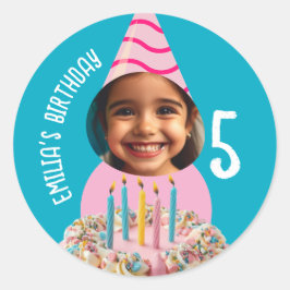 Adesivo Foto Personalizada Aniversário De Festa Idade Que 