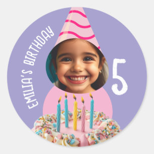 Adesivo Foto Personalizada Aniversário De Festa Idade Que