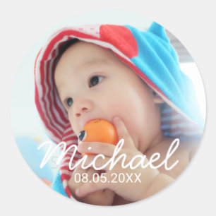 Adesivo Foto personalizada com nome e data