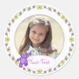 Adesivo Foto Personalizada De Aniversário Da Princesa Bear