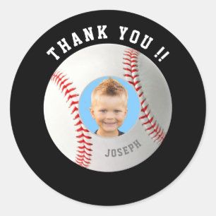 Adesivo Foto Personalizada De Aniversário Do Baseball Obr