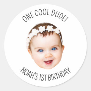 Adesivo Foto Personalizada de Aniversário para Presente de