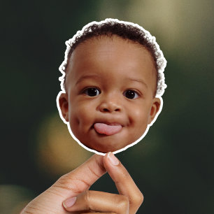 Adesivo Foto Personalizada de Meme de Bebê Feliz Rosto