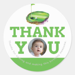 Adesivo Foto personalizada do primeiro aniversário de golf