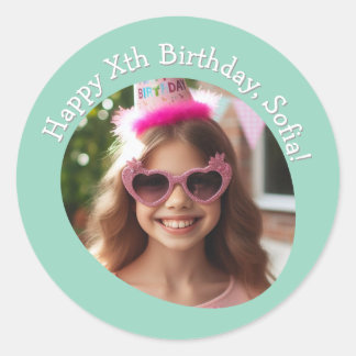 Adesivo Foto personalizada e aniversário feliz