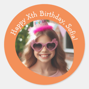 Adesivo Foto personalizada e aniversário feliz