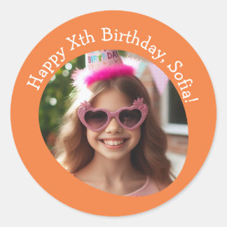 Adesivo Foto personalizada e aniversário feliz