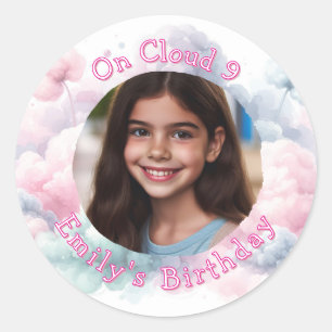 Adesivo Foto personalizada e texto na Festa de aniversário