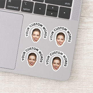 Adesivo Foto personalizada engraçada com texto personaliza