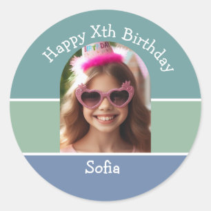 Adesivo Foto personalizada Feliz Aniversário Qualquer Idad