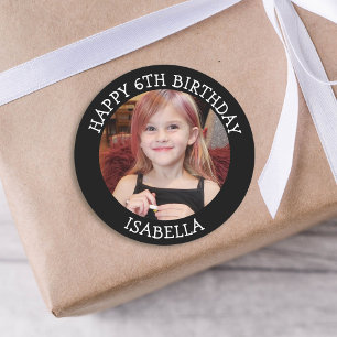 Adesivo Foto personalizada, idade e nome Aniversário
