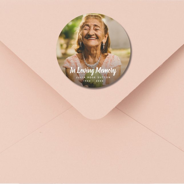 Adesivo Foto Personalizada Memorial Tributação Morte Funer (Memorial Photo Sticker Label)