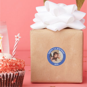 Adesivo Foto Personalizada, Nome e Idade Aniversário Cláss