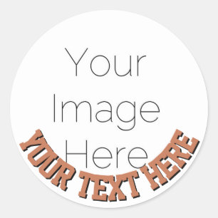 Adesivo Foto Personalizada Redonda – texto marrom mousse d