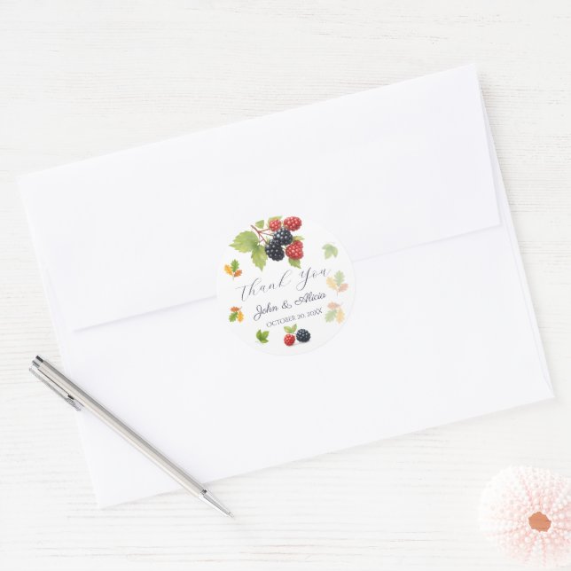 Adesivo Foto Romântica Rustic Autumn Berry Back (Envelope)