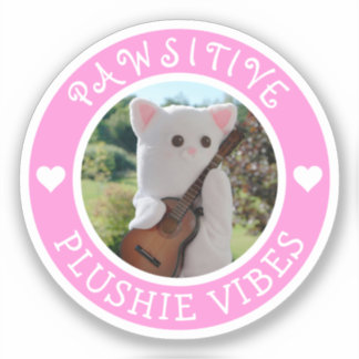 Adesivo Foto rosa pawsitive Pawsitive Plushie Kawaii Cute