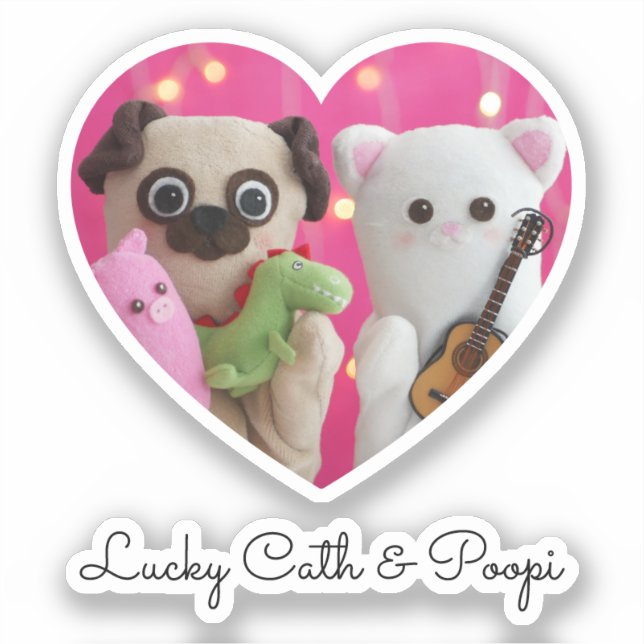 Adesivo Foto Simples E Elegante De Coração Simples (Frente)