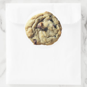 Adesivo Fotografia de Biscoito com Gotículas de Chocolate