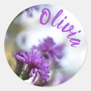Adesivo Fotografia de Jardim Personalizado de Flor Roxo