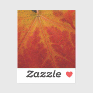 Adesivo Fotografia do Abstrato de outono de Folha Vermelha