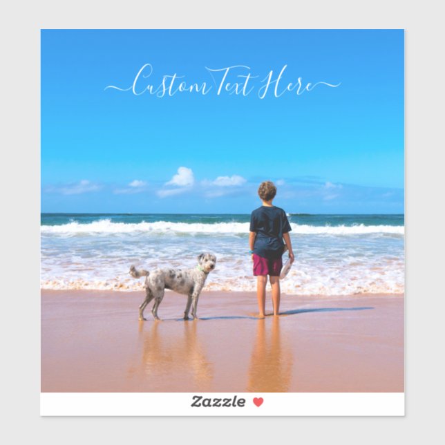 Adesivo Fotografia e texto personalizados - seu próprio De (Folha)