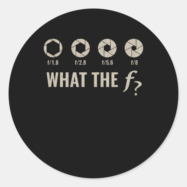 Adesivo Fotografia Engraçada - Abertura F-Stocks (Frente)