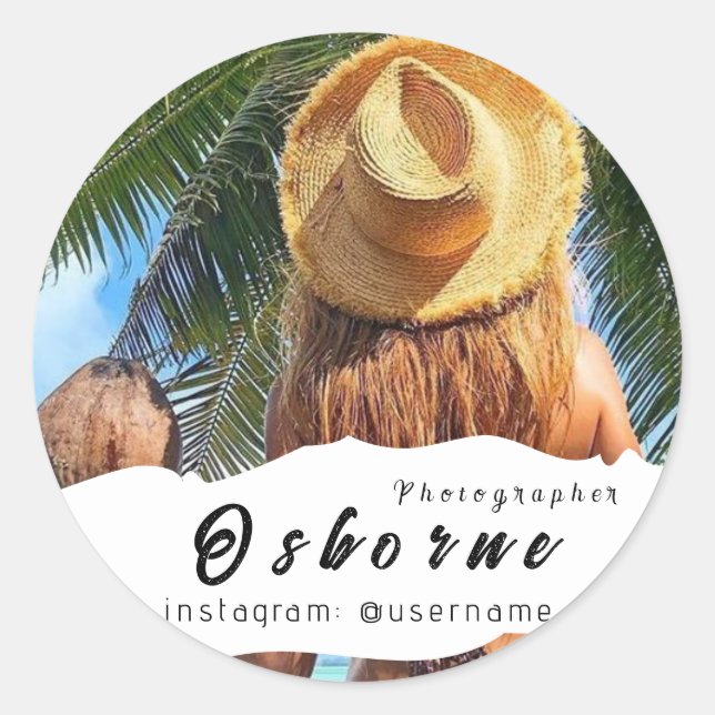 Adesivo Fotografia: Foto Mínima Simples Moderna (Frente)