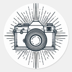 Adesivo Fotografia Fotógrafo Câmera Minimalista Vintage