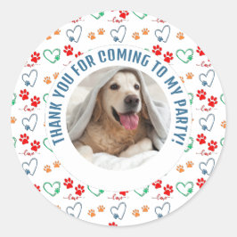 Adesivo Fotografia personalizável Aniversário de Obrigado 