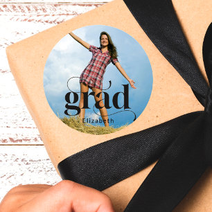 Adesivo Fotos de formatura com tipografia preta moderna