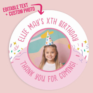 Adesivo Fotos Personalizadas de Qualquer Idade Obrigado An