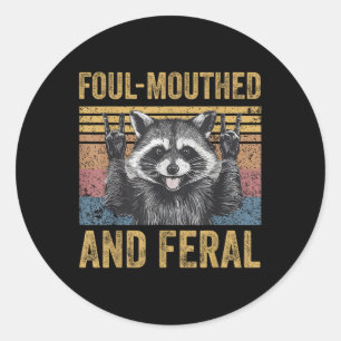 Adesivo Foul Mouthand E Feral Raccoon Feral Summer Meme V