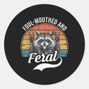 Adesivo Foul Moutht E Feral Raccoon Meme Piada