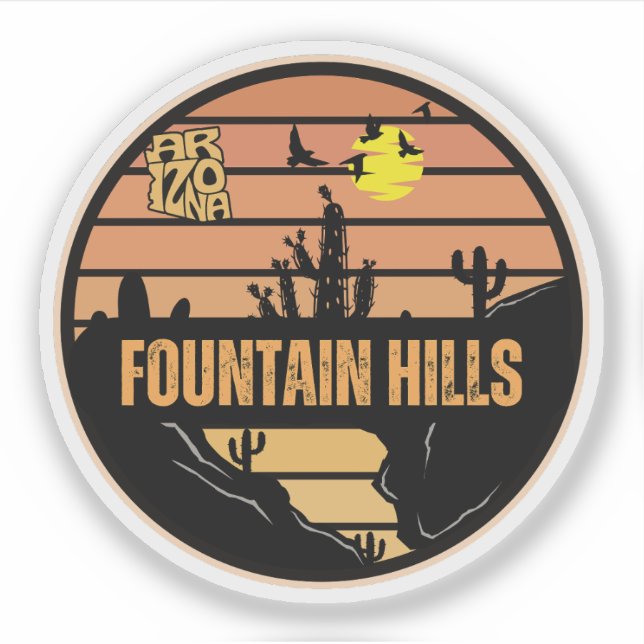 Adesivo Fountain Hills, Arizona (Frente)