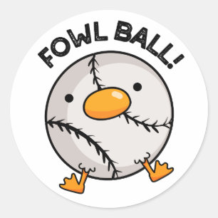 Adesivo Fowl Ball Funny Sports Pun
