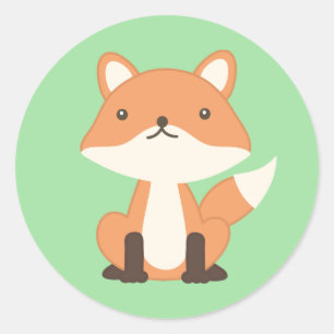 Adesivo Fox animal da floresta da floresta bonito